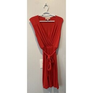 Philosophy Red Sleeveless Dress with Belt. Size Small